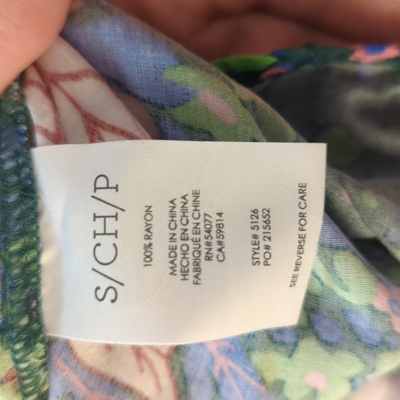 Cabi colorful floral spaghetti strap button up camisole, women's size S - Picture 5 of 6